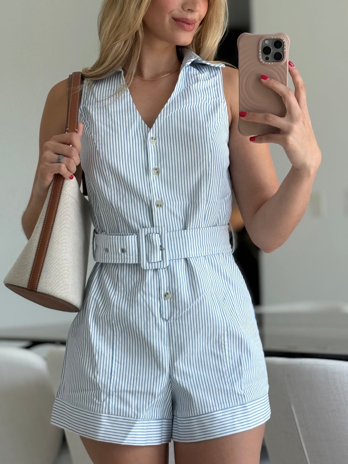 Sleeveless Stripe Romper