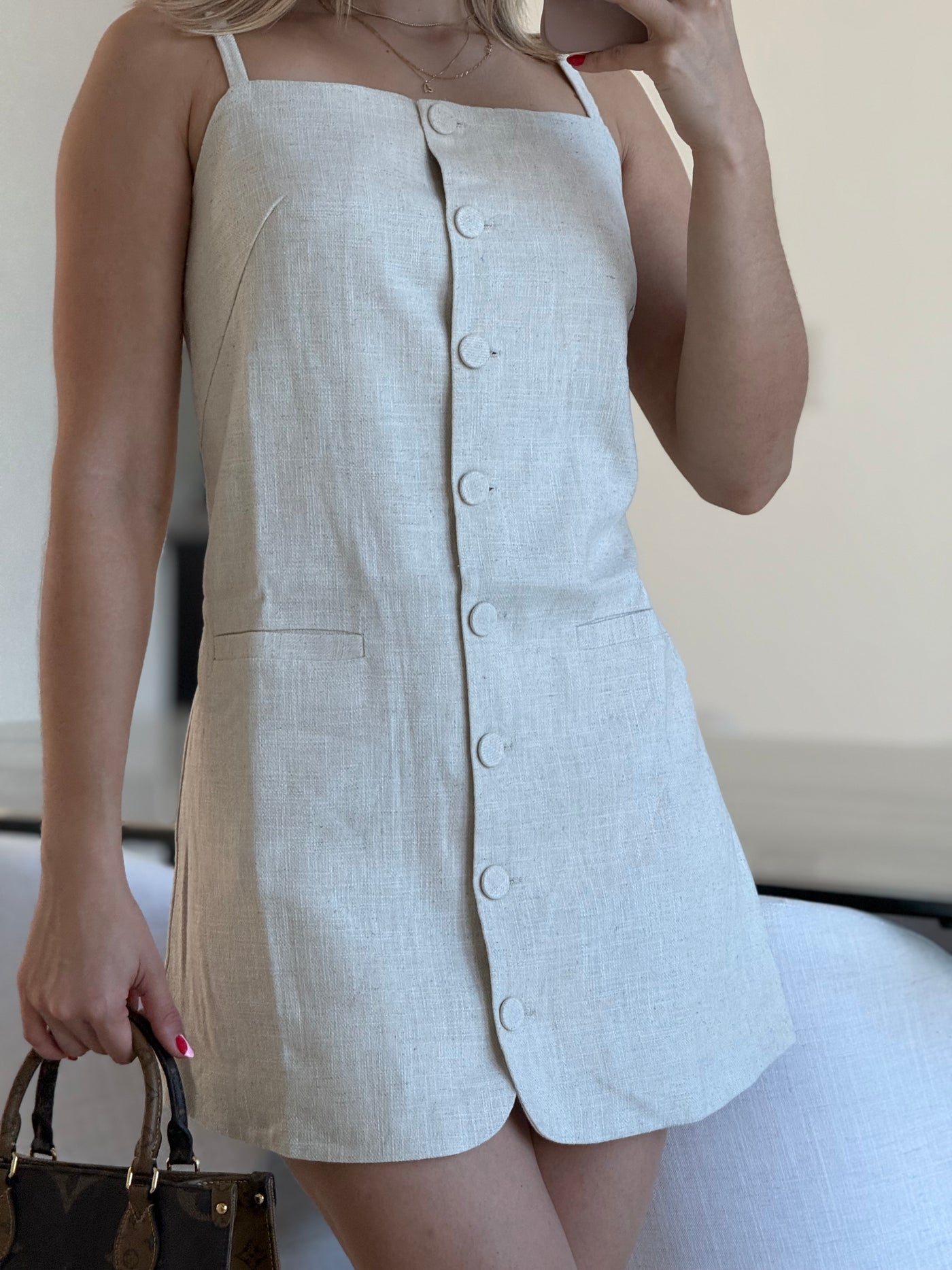 Sleeveless Linen Dress