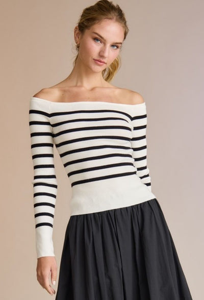 Off Shoulder Stripe Top