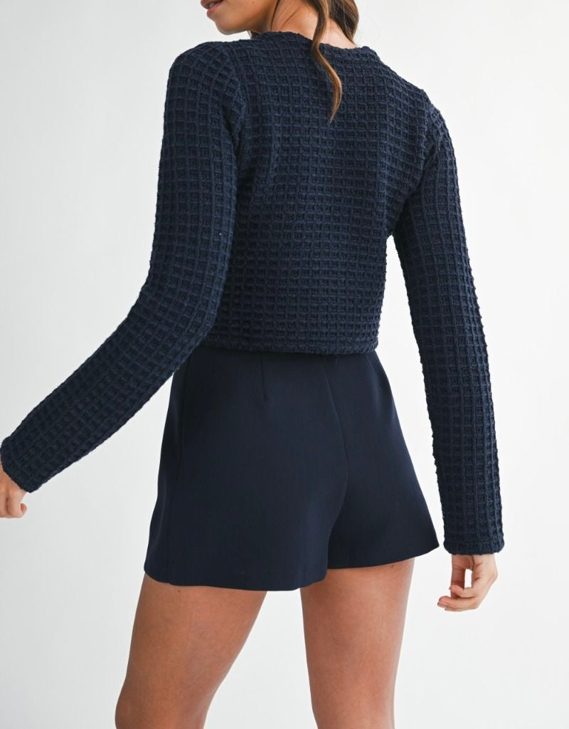 Navy Cardigan Set PREORDER 10/30/25 Aprox