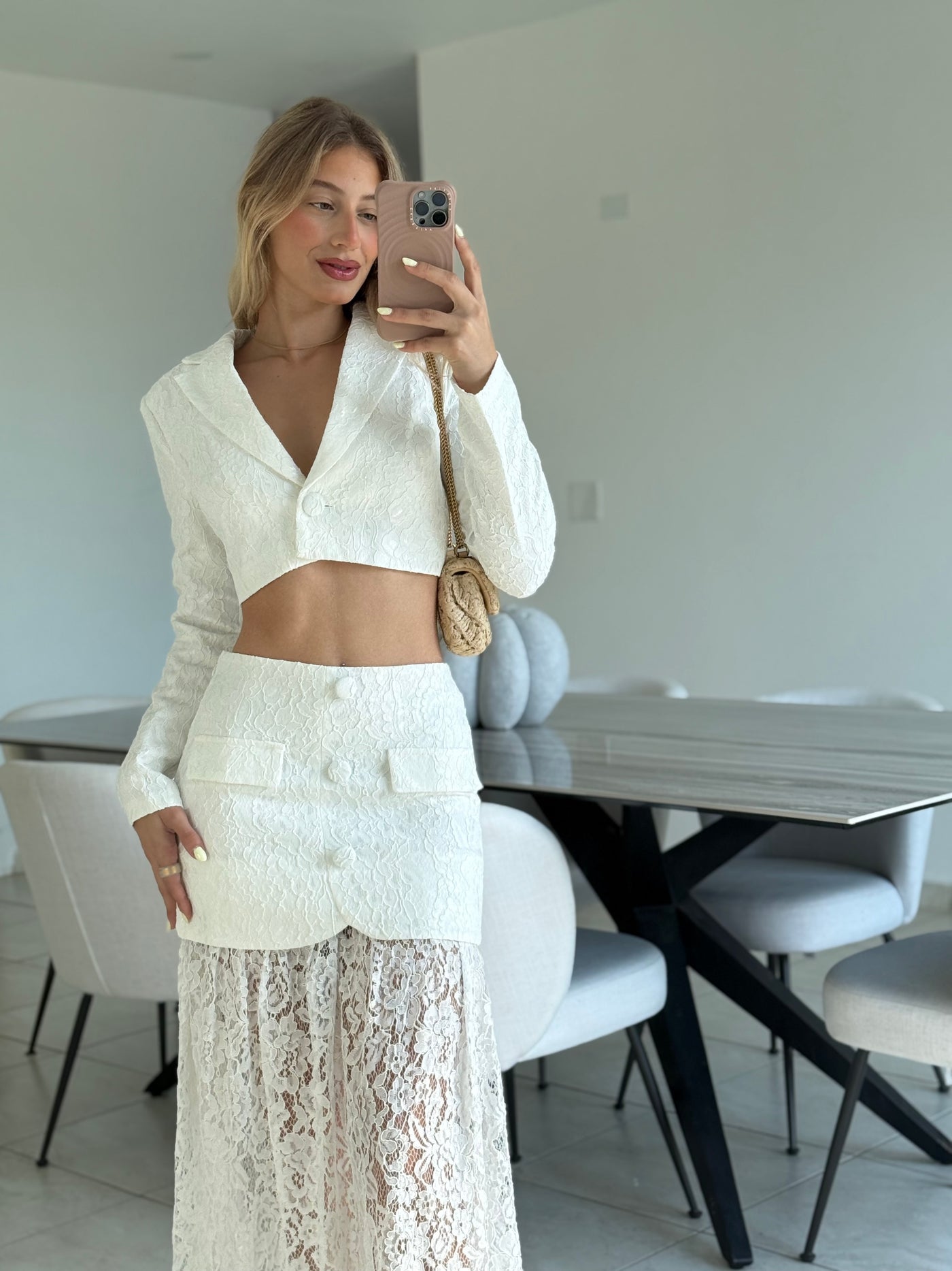 Cropped Blazer & Skirt PREMIUM COLLECTION