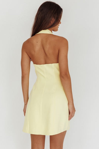 Halter Work Mini Dress PREORDER January/10/2026 Aprox