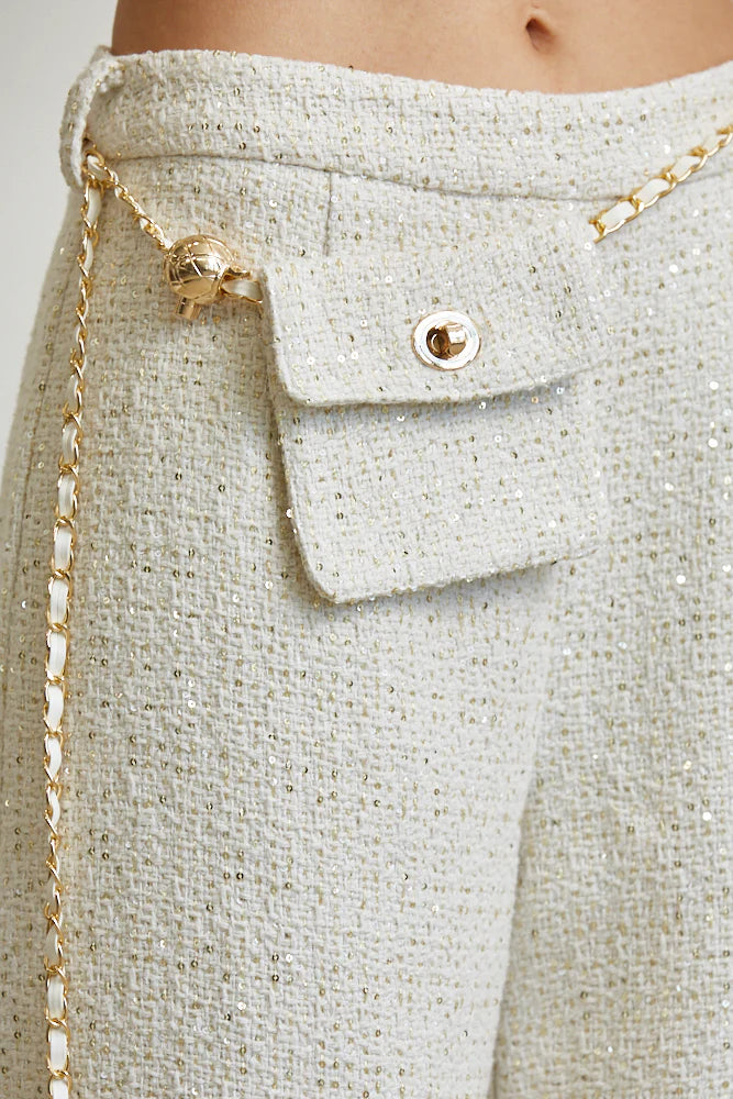 Sequined Tweed Top & Pant Set PREORDER 09/30/25 Aprox     PREMIUM COLLECTION