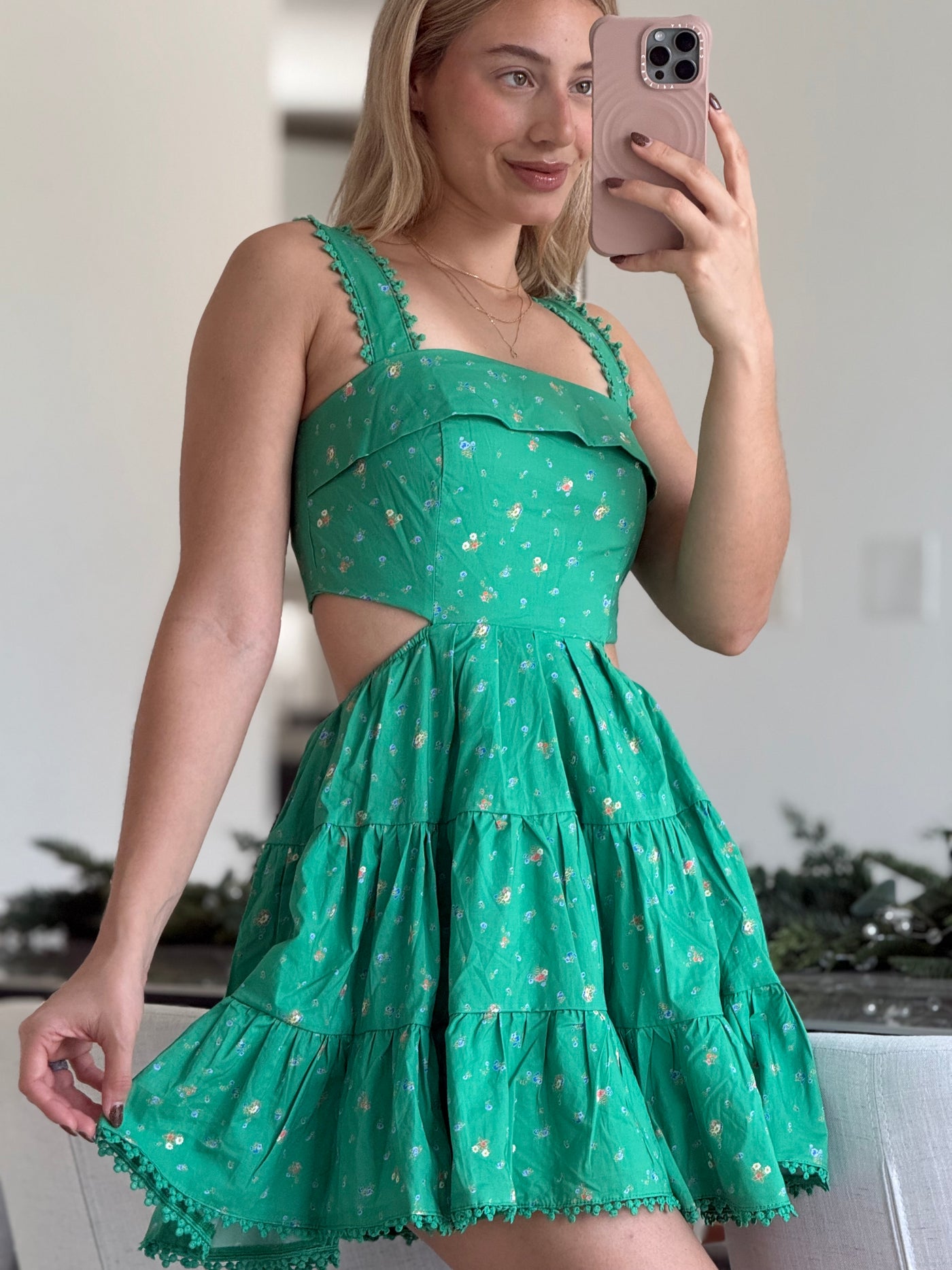 Green Eye Let Dress