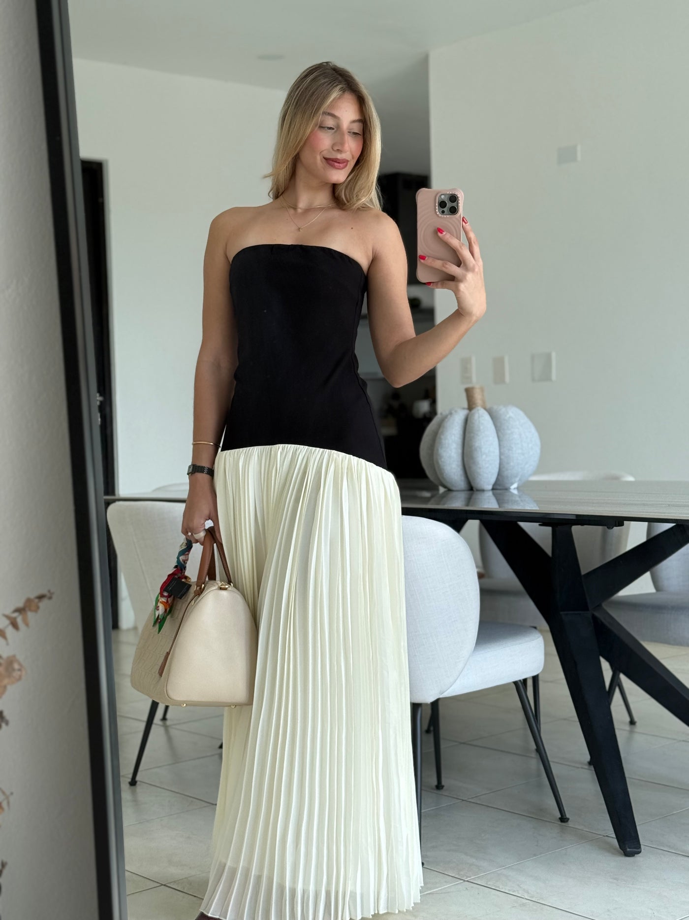 Strapless Drop Waist Dress