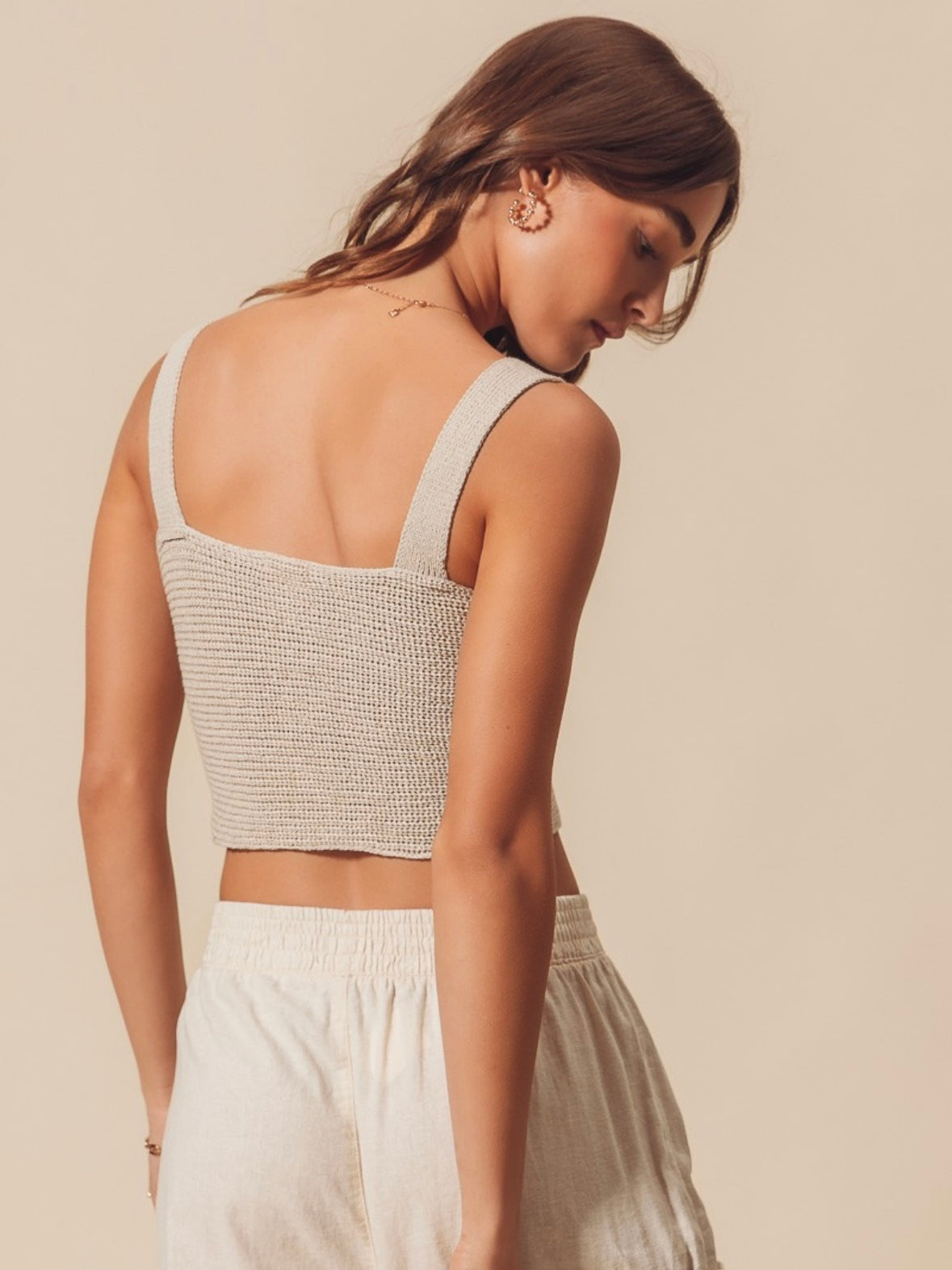 KNIT CROP TANK