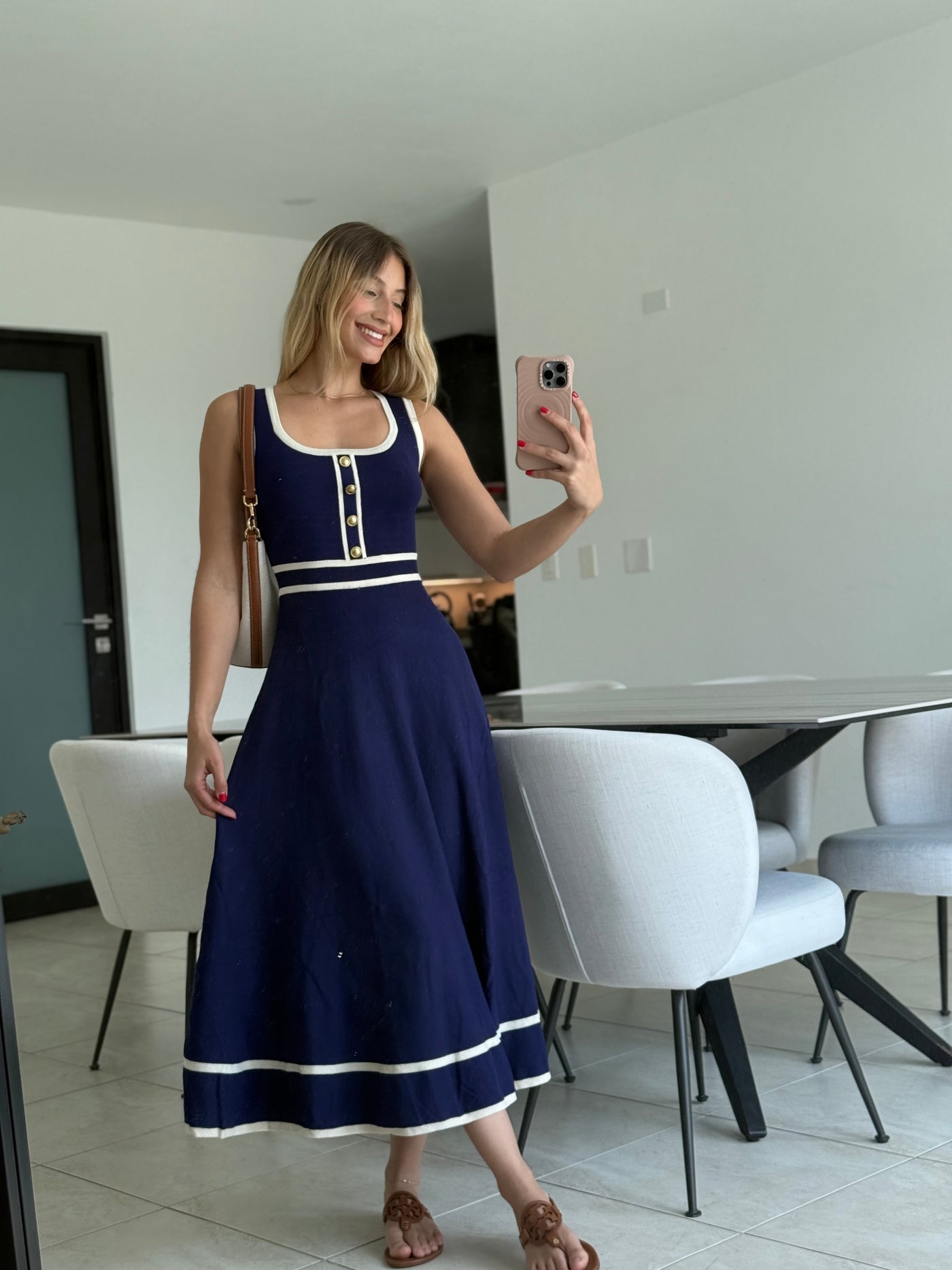 Navy Sleeveless Dress