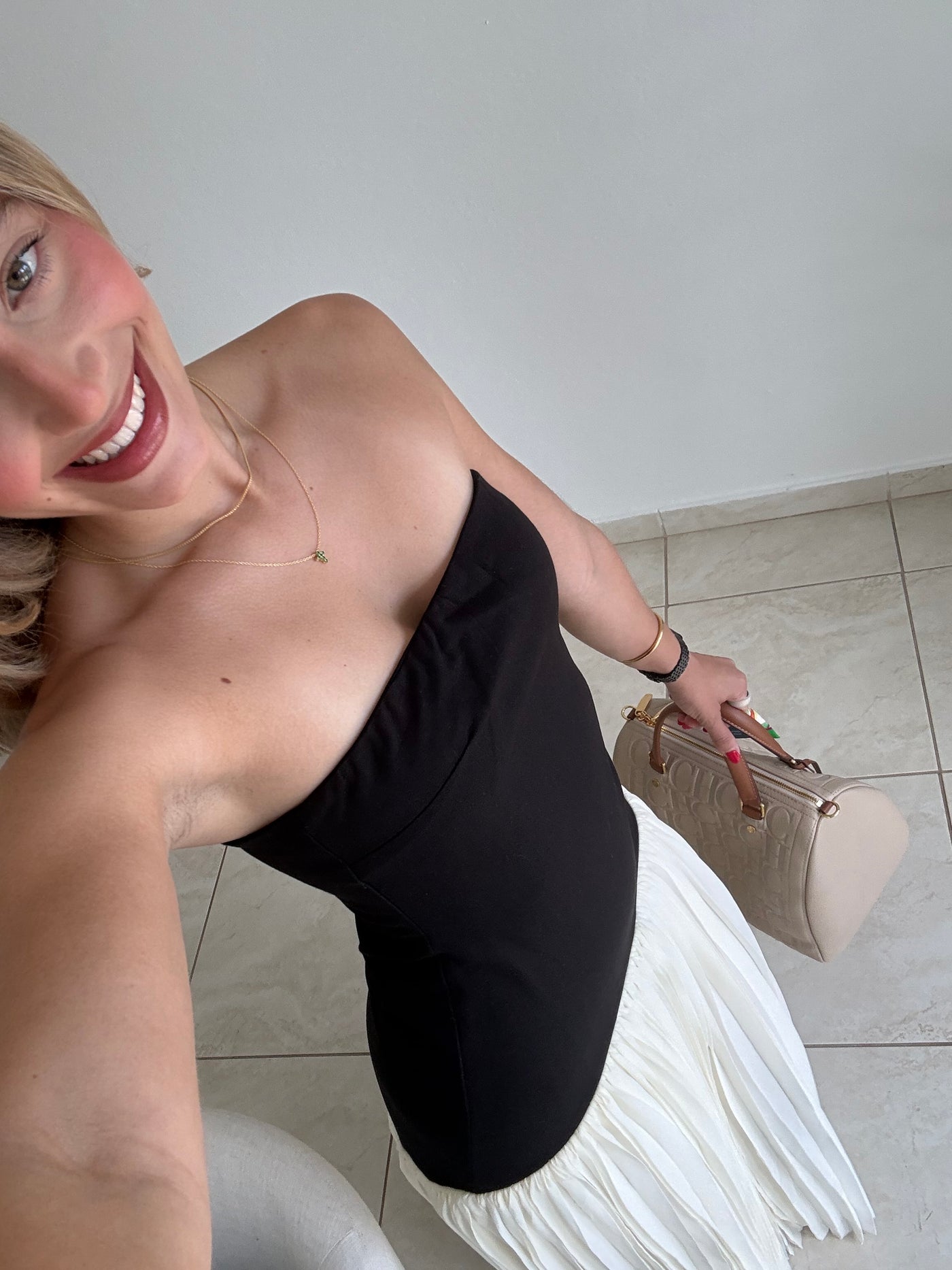 Strapless Drop Waist Dress