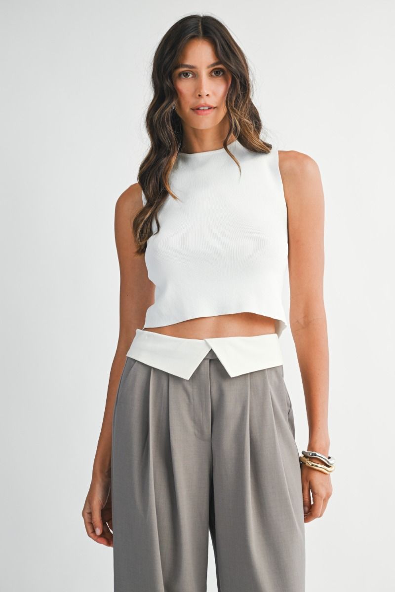 Sleeveless Crop Top PREORDER 11/05/25 Aprox