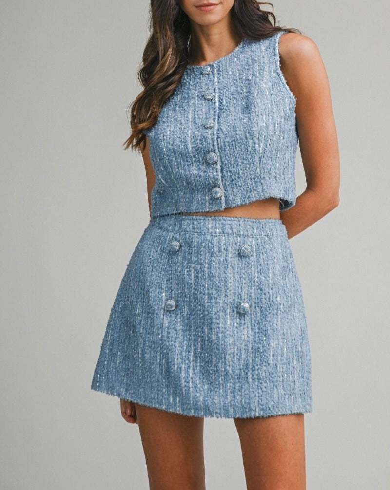 Sequin Skirt Set PREORDER 12/29/25 Aprox                 PREMIUM COLLECTION