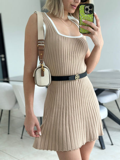 Taupe Mini Dress PREORDER 10/31/24 Aprox