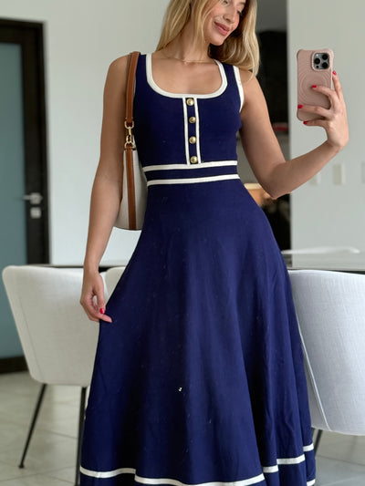 Navy Sleeveless Dress