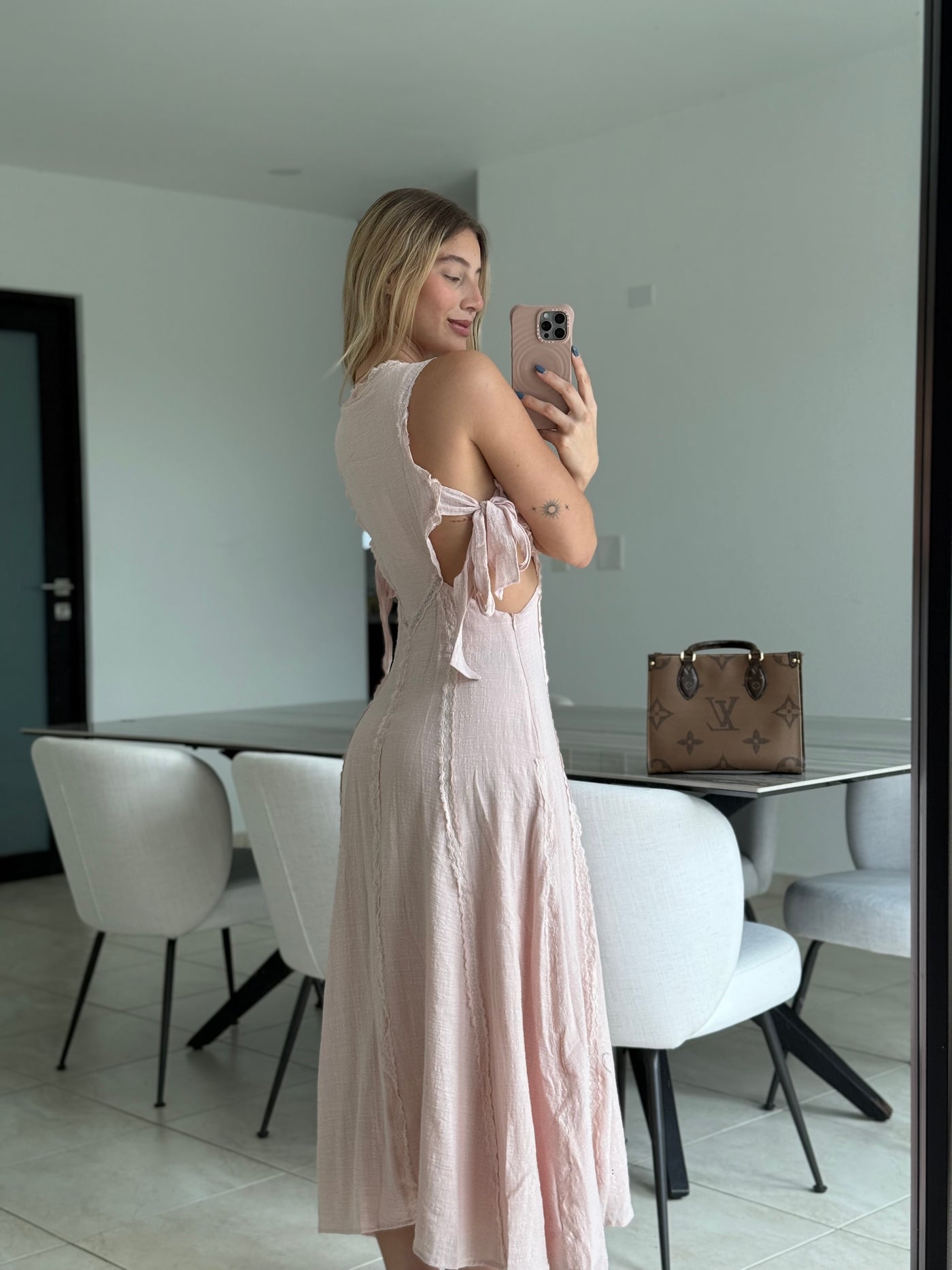 Side Cut Out Midi Dress