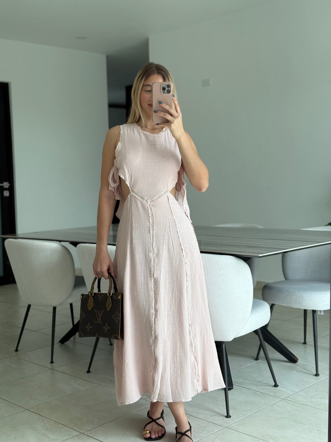 Side Cut Out Midi Dress