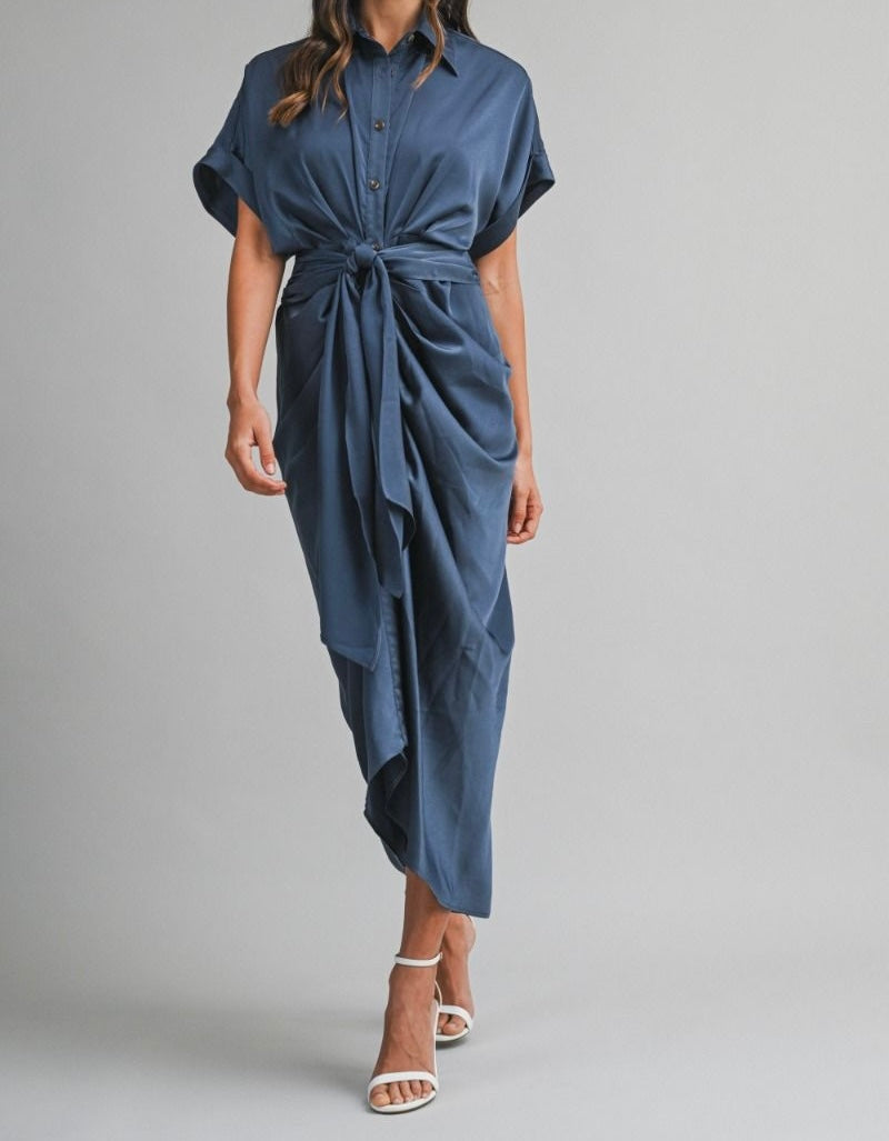 Satin Shirt Dress PREORDER 12/31/25 Aprox