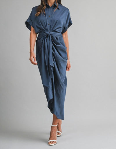 Satin Shirt Dress PREORDER 12/31/25 Aprox