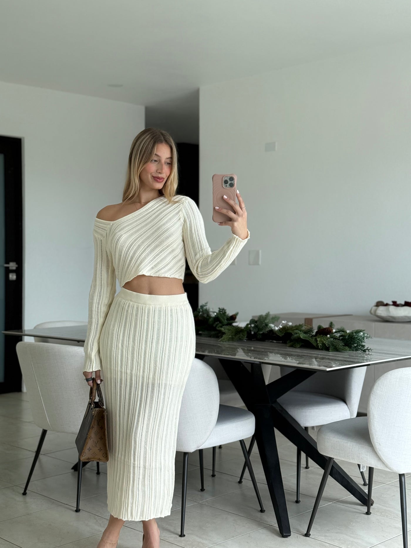 Asymmetrical Top & Skirt Set     PREMIUM COLLECTION