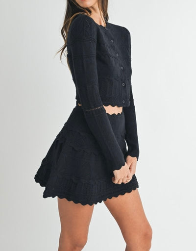 Scallop Edge Skirt Set