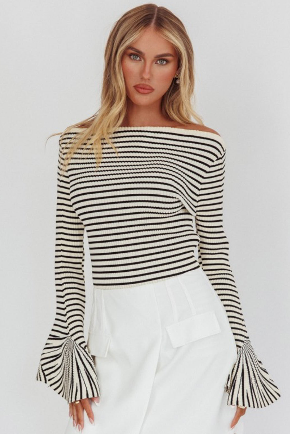 Striped Long Sleeve Sweater PREORDER 08/30/25 Aprox