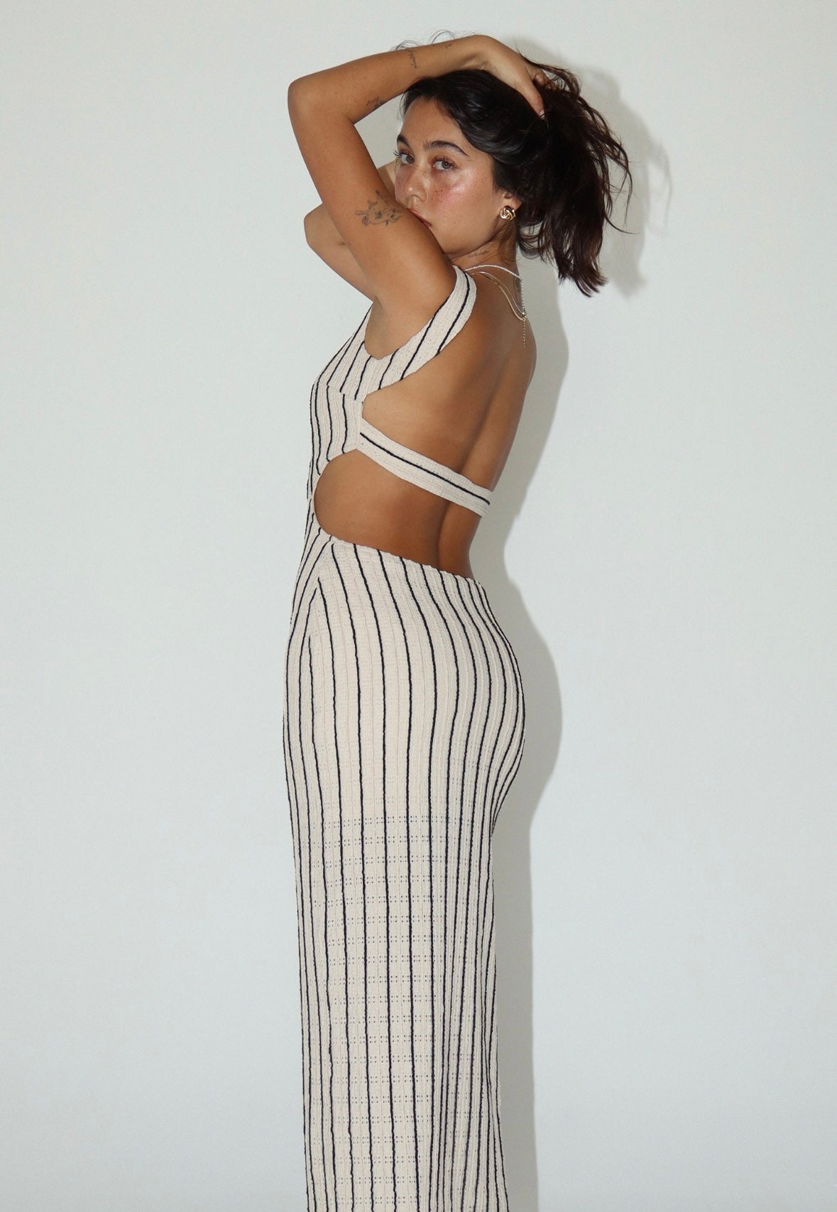 Striped Open Back