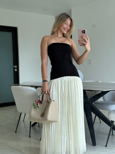 Strapless Drop Waist Dress