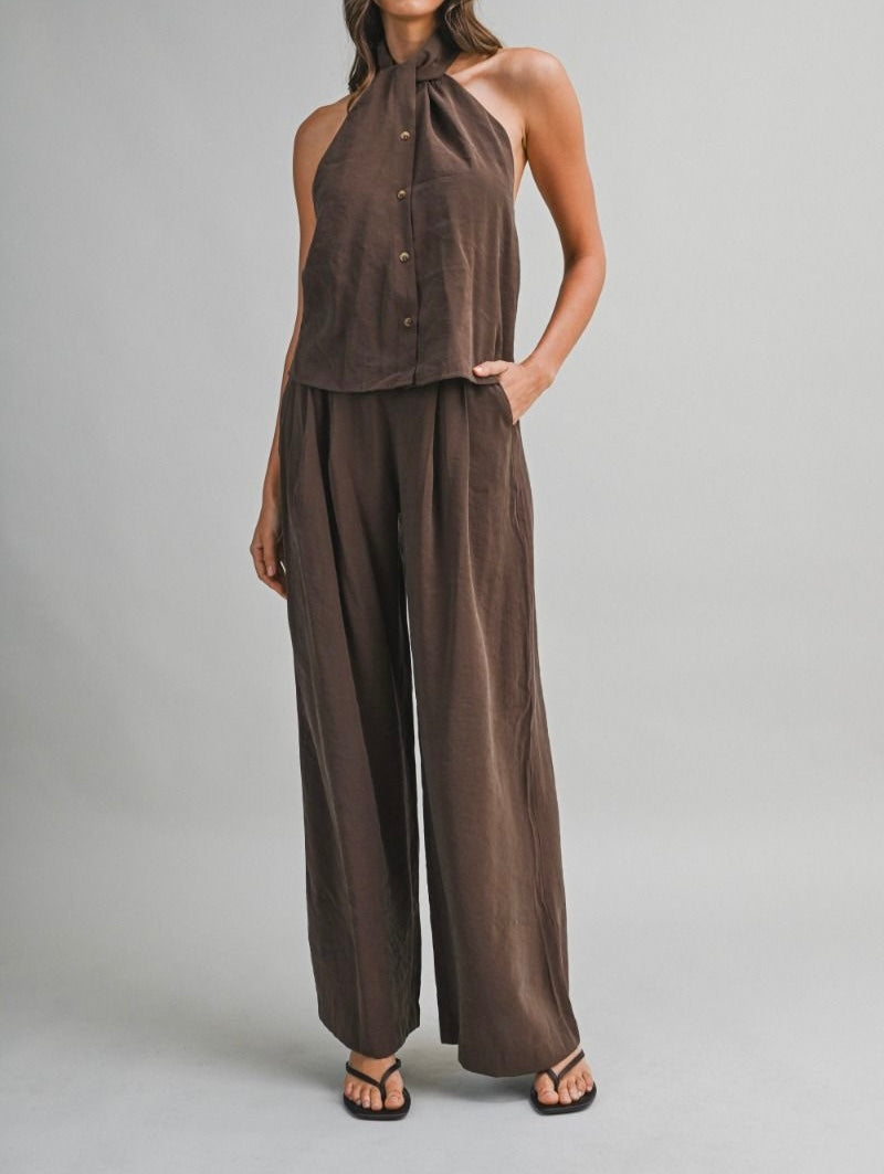 Halter Neck Pant Set PREORDER 11/30/25 Aprox