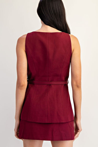 Wine Short dress PREORDER 09/05/25 Aprox