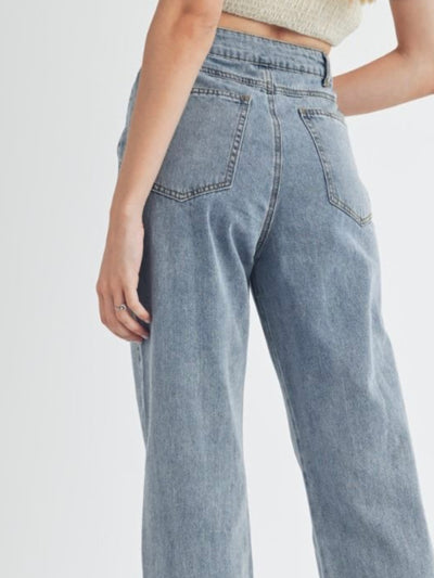 Pleated Denim