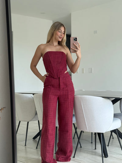 Wine Pant Set                   PREMIUM COLLECTION