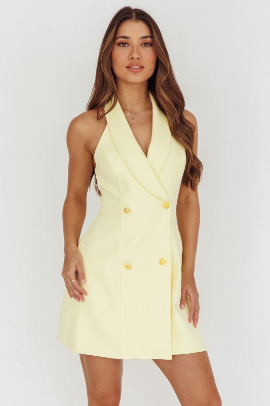 Halter Work Mini Dress PREORDER January/10/2026 Aprox