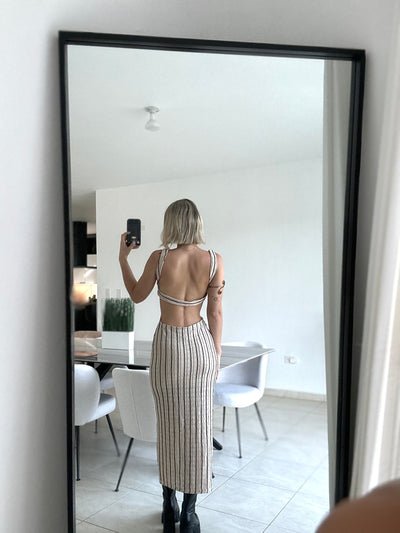 Striped Open Back