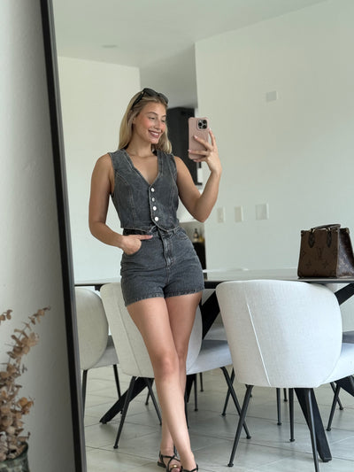 Gray Romper