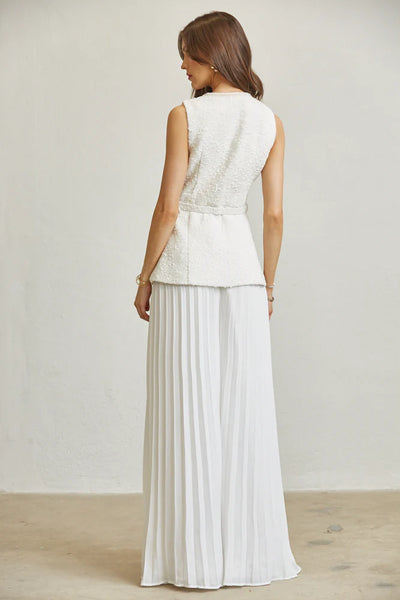 White Top & Pant Set        PREMIUM COLLECTION