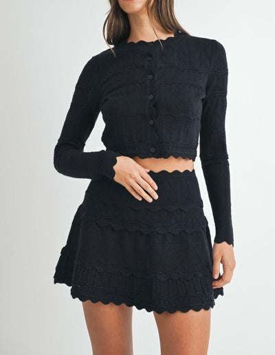 Scallop Edge Skirt Set