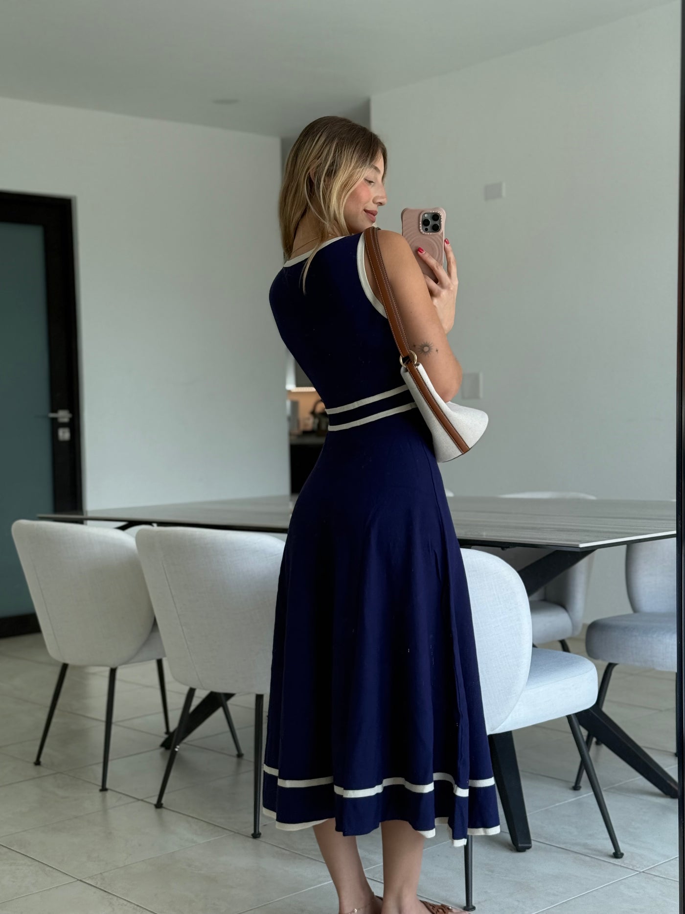 Navy Sleeveless Dress
