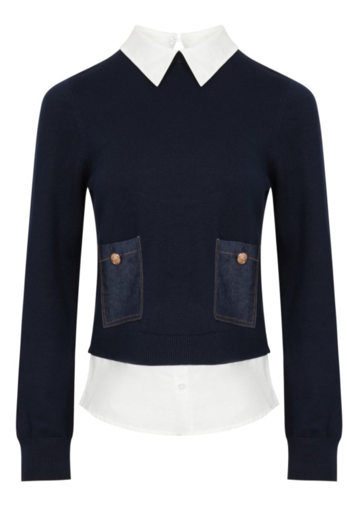 Navy Long Sleeve Top PREORDER 08/30/25 Aprox