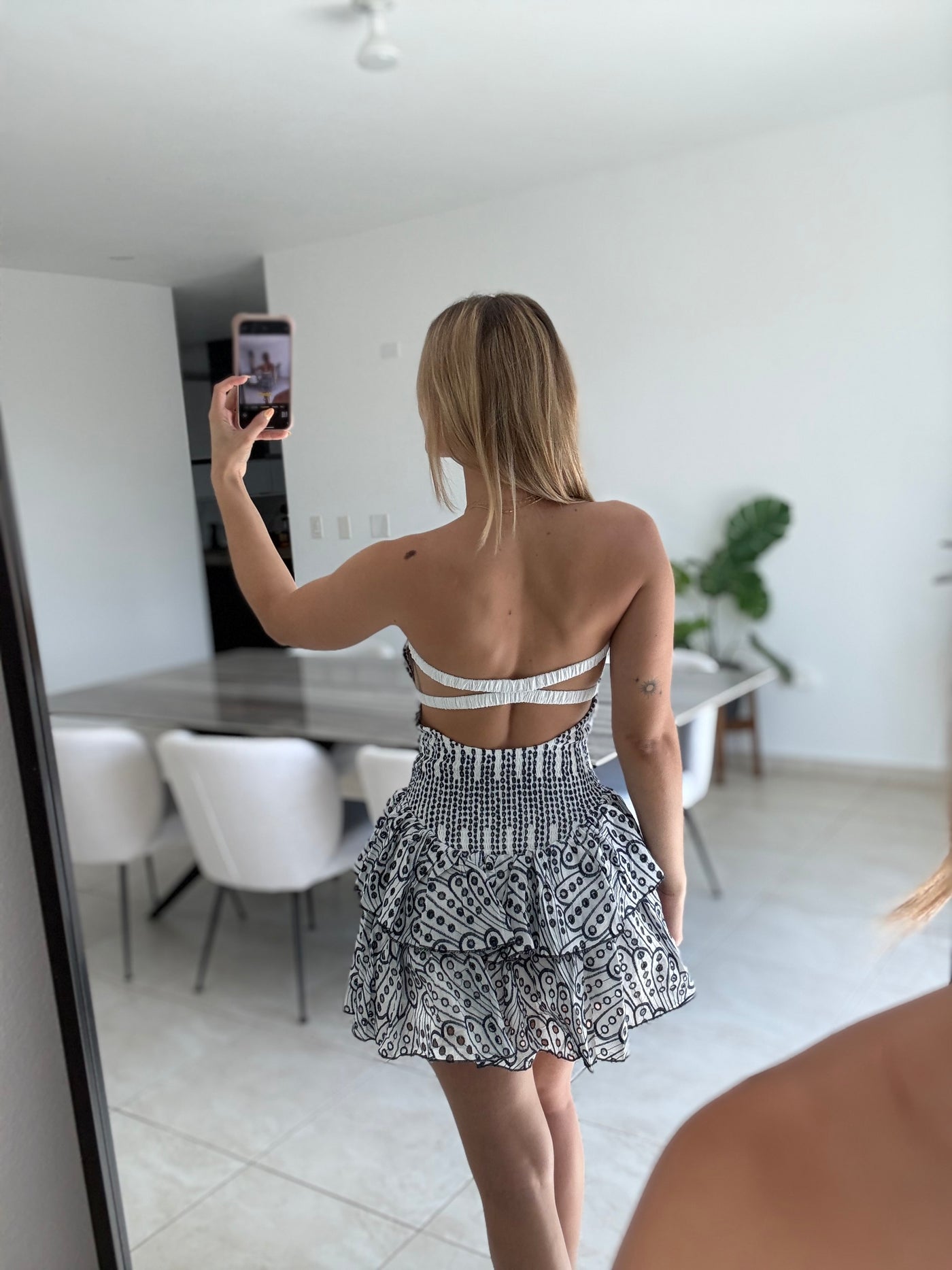 Eyelet Mini Dress PREMIUM COLLECTION