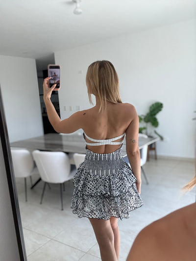 Eyelet Mini Dress PREMIUM COLLECTION