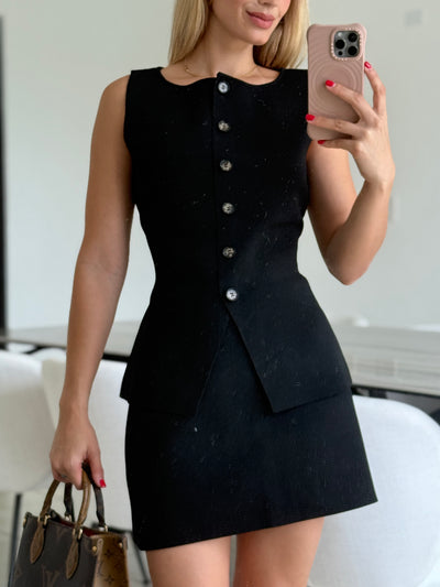Black Skirt Set