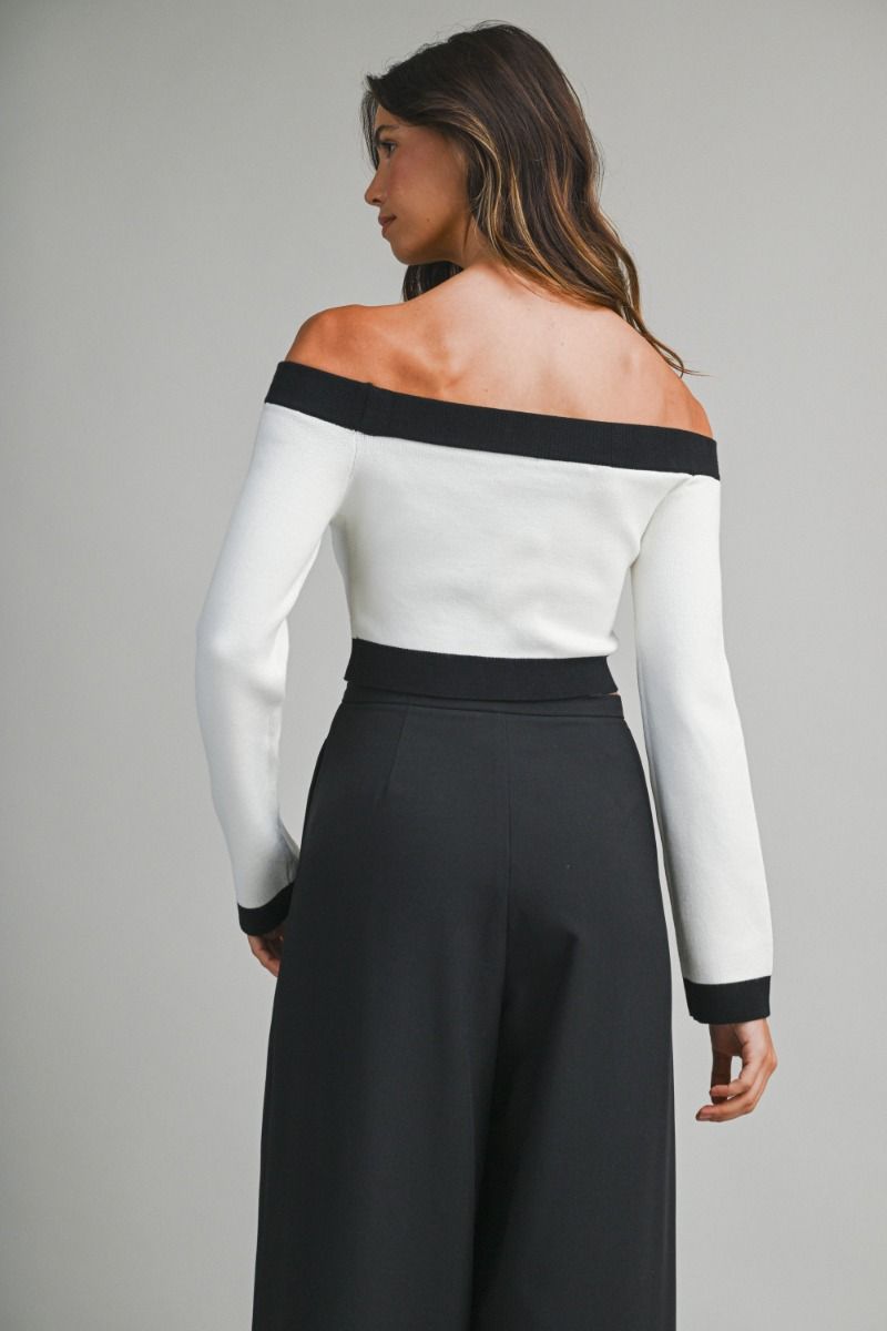 Off Shoulder Crop Top PREORDER 12/10/25 Aprox