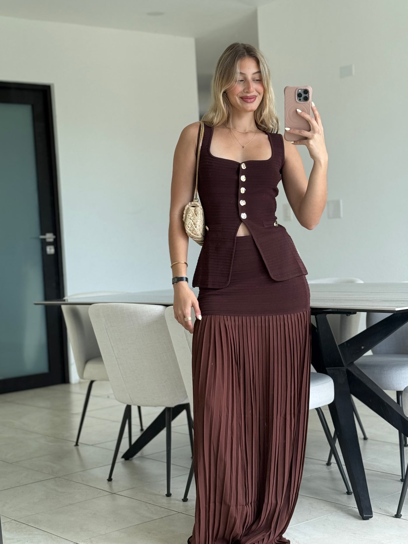 Ribbed Skirt Set                     Premium Collection