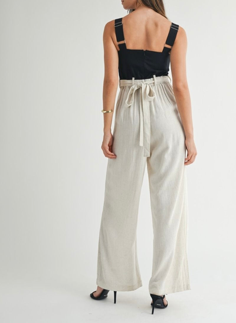 Contrast Solid Jumpsuit PREORDER 05/28/25 Aprox