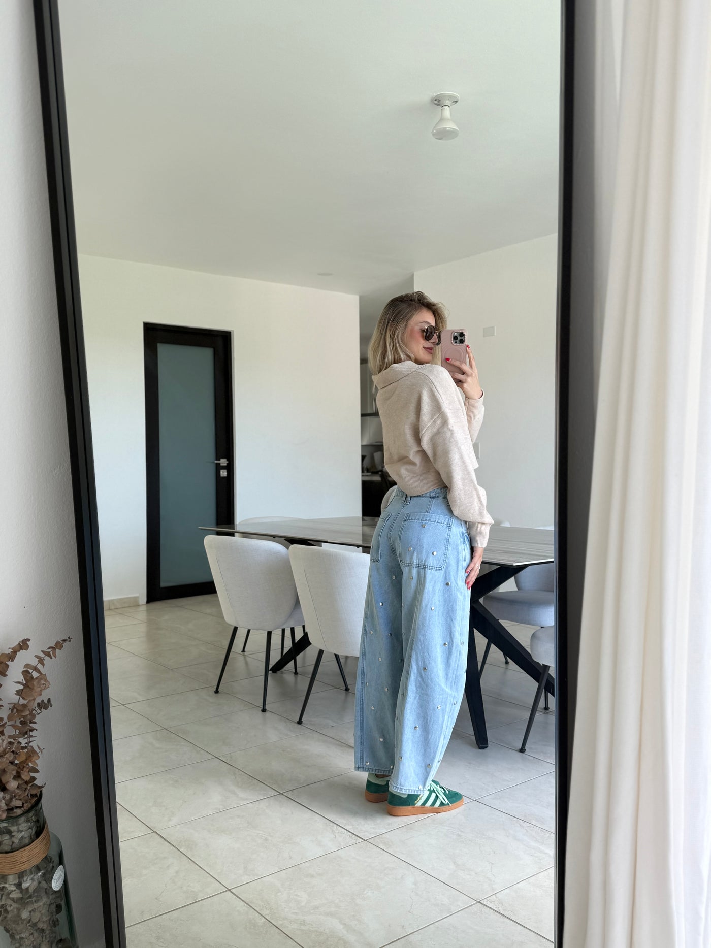 Knit Collar Long Sleeve