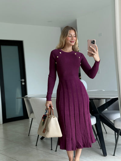 Orchid Metallic Knit Dress