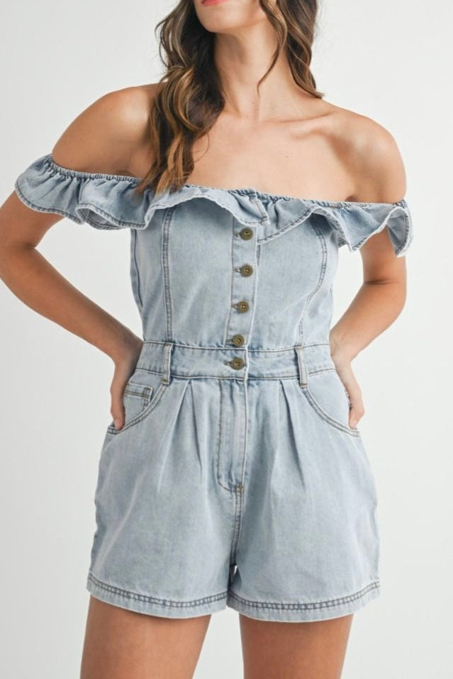 Off Shoulder Romper