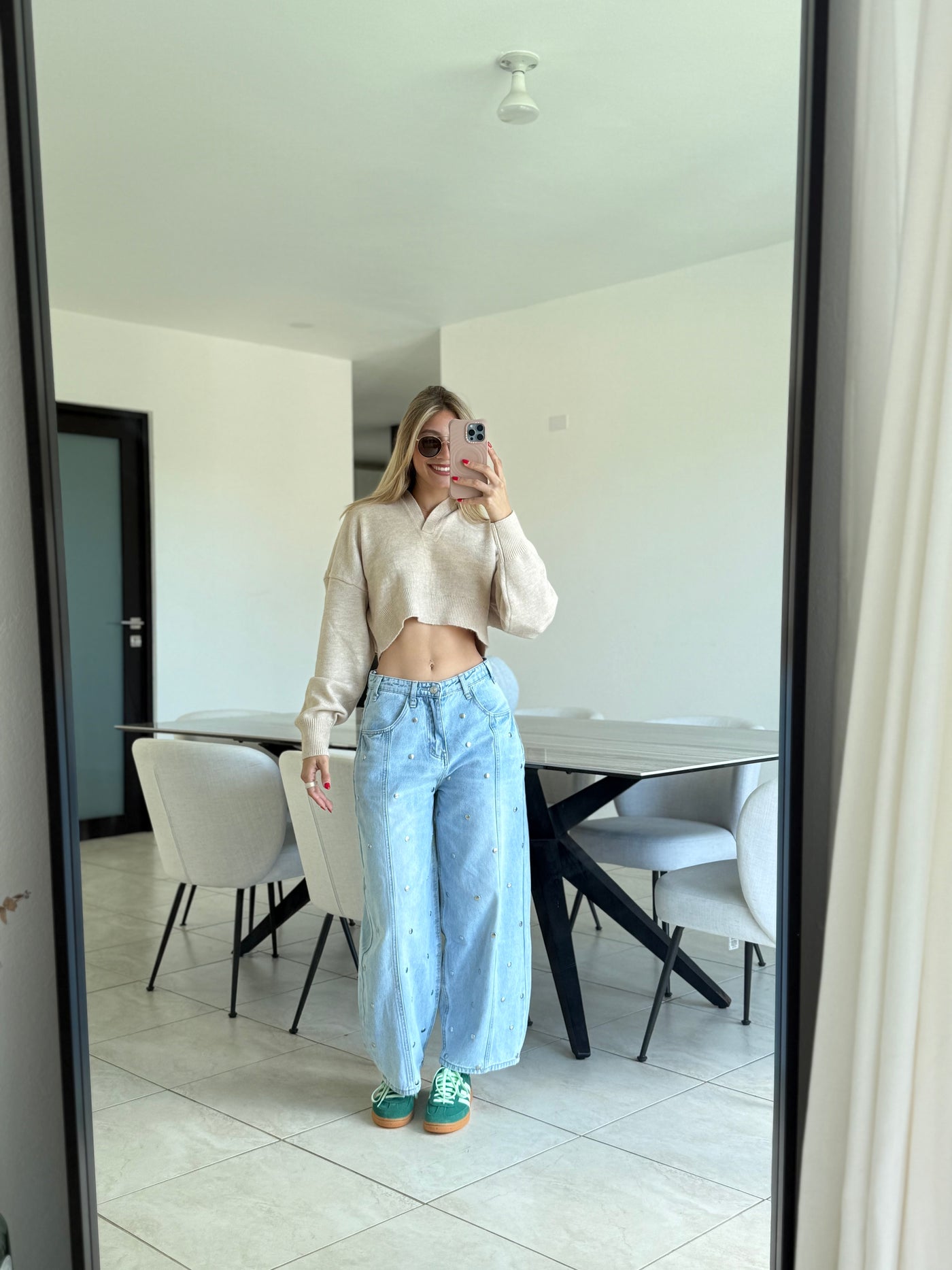 Knit Collar Long Sleeve