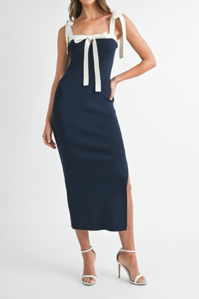 Navy Midi Dress PREORDER 05/15/25 Aprox