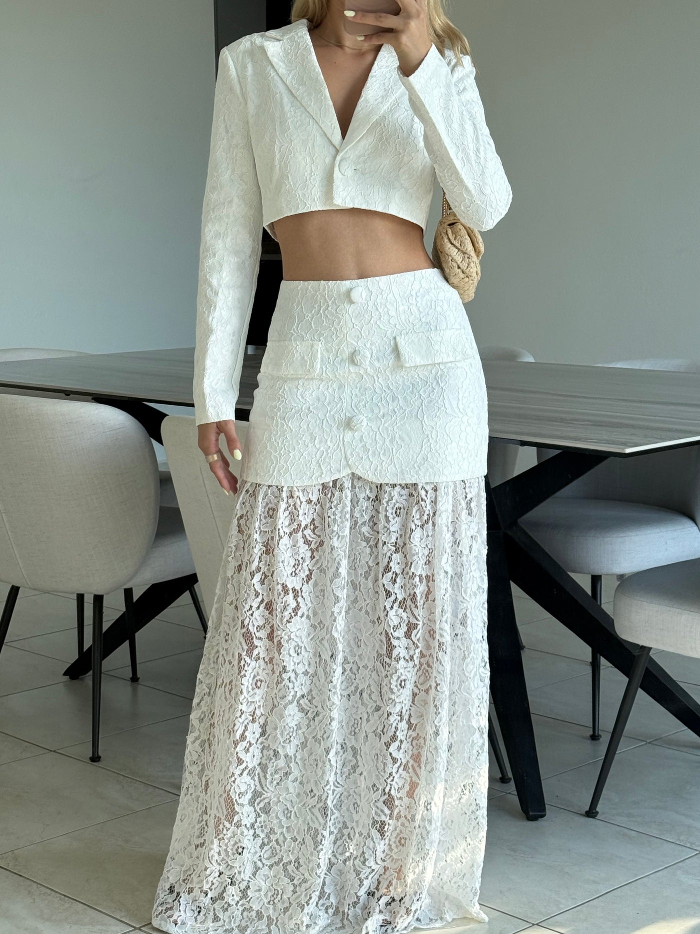 Cropped Blazer & Skirt PREMIUM COLLECTION