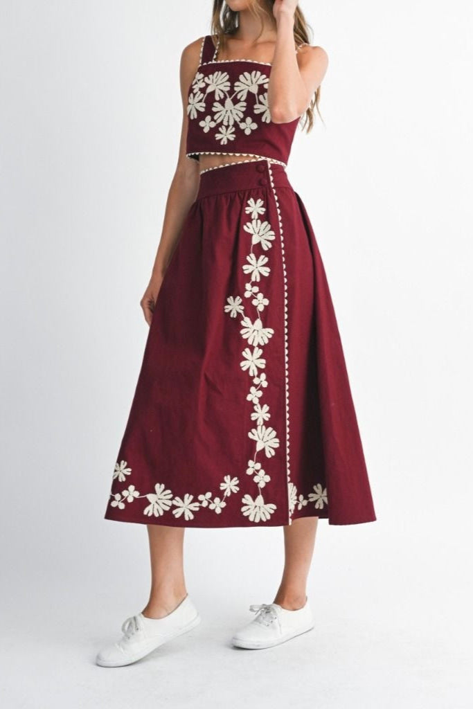 Embroidery Burgundy Set PREORDER 10/10/25 Aprox  PREMIUM COLLECTION