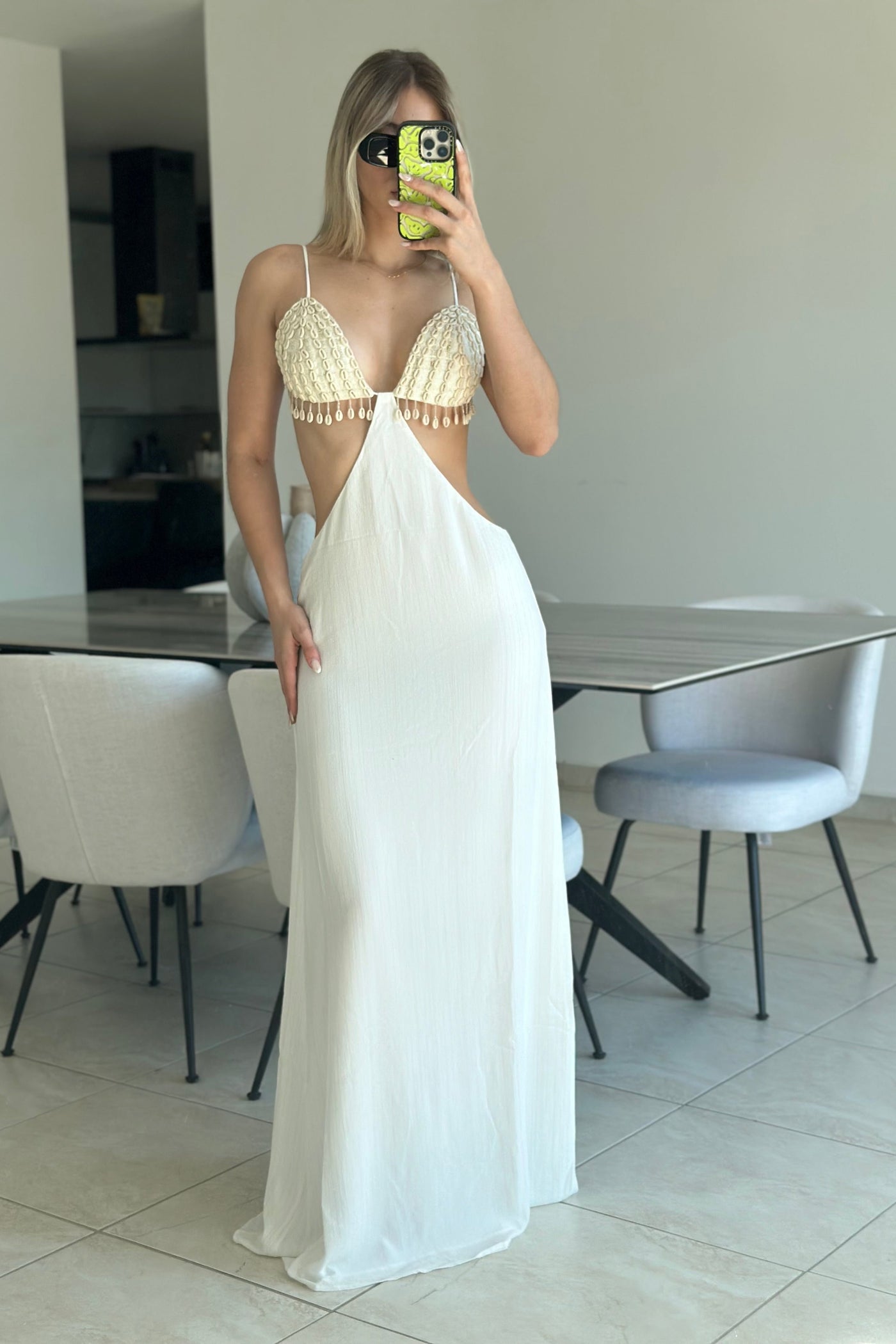 Shell White Dress ( FINAL SALE )